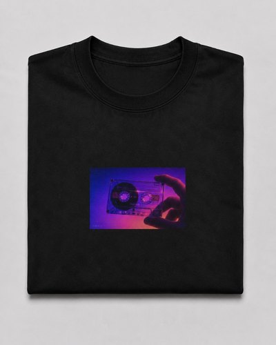T-shirt Neon Cassette