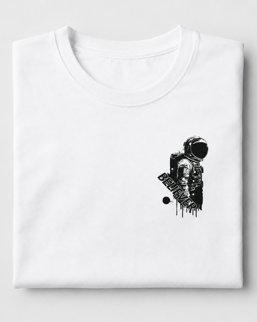 Believer Astronaut T-Shirt — White