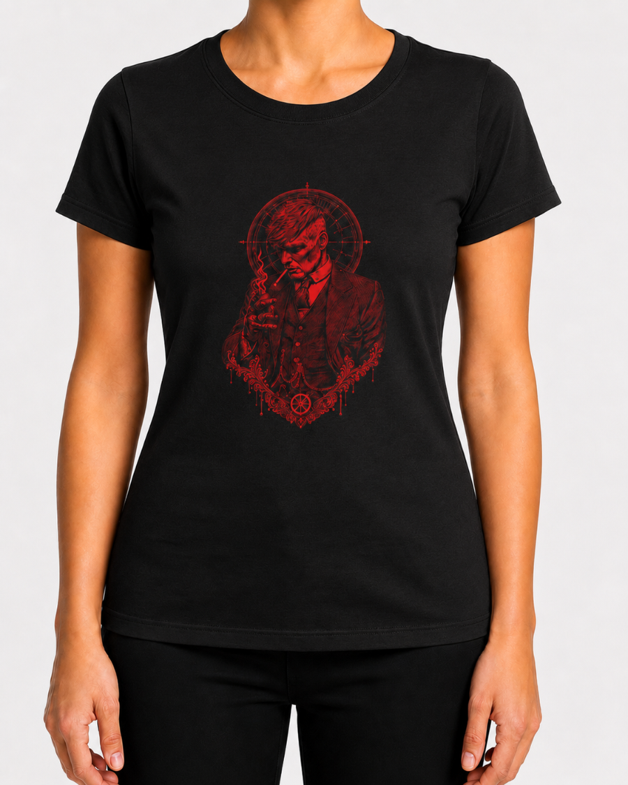 Red Thomas Shelby Portrait T-Shirt