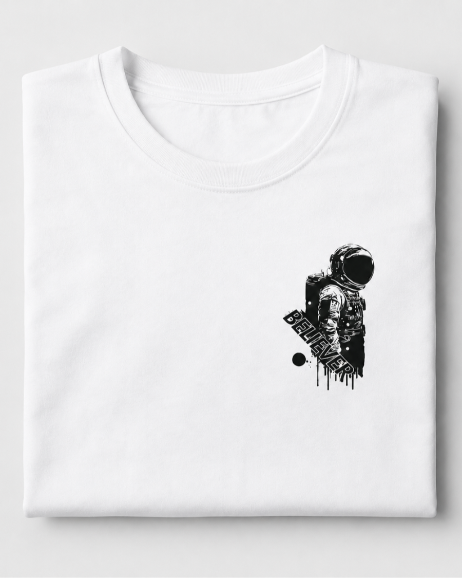Believer Astronaut T-Shirt — White