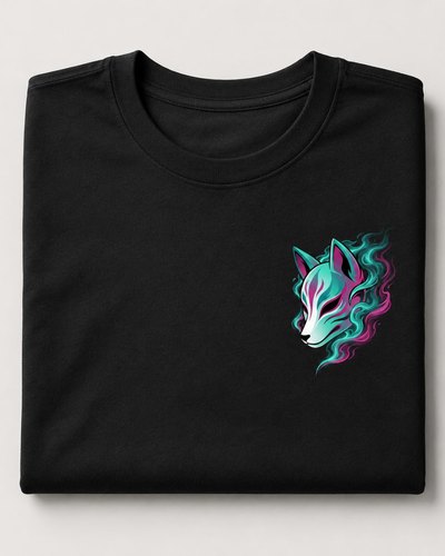 Neon Kitsune Mask T-Shirt