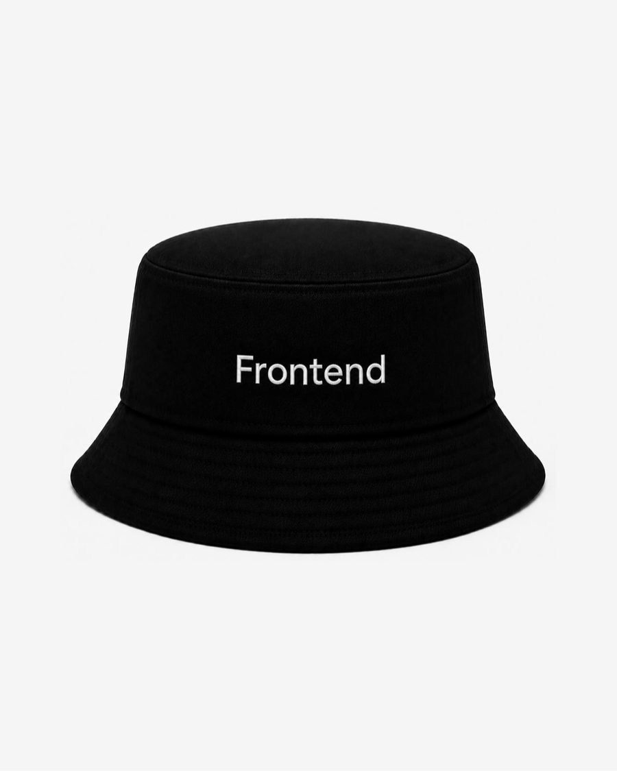 Frontend Bucket Hat — Black