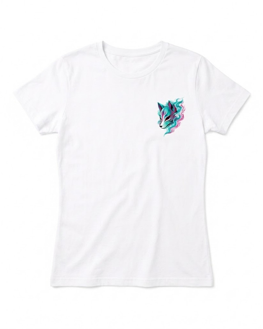 Neon Kitsune Mask T-Shirt