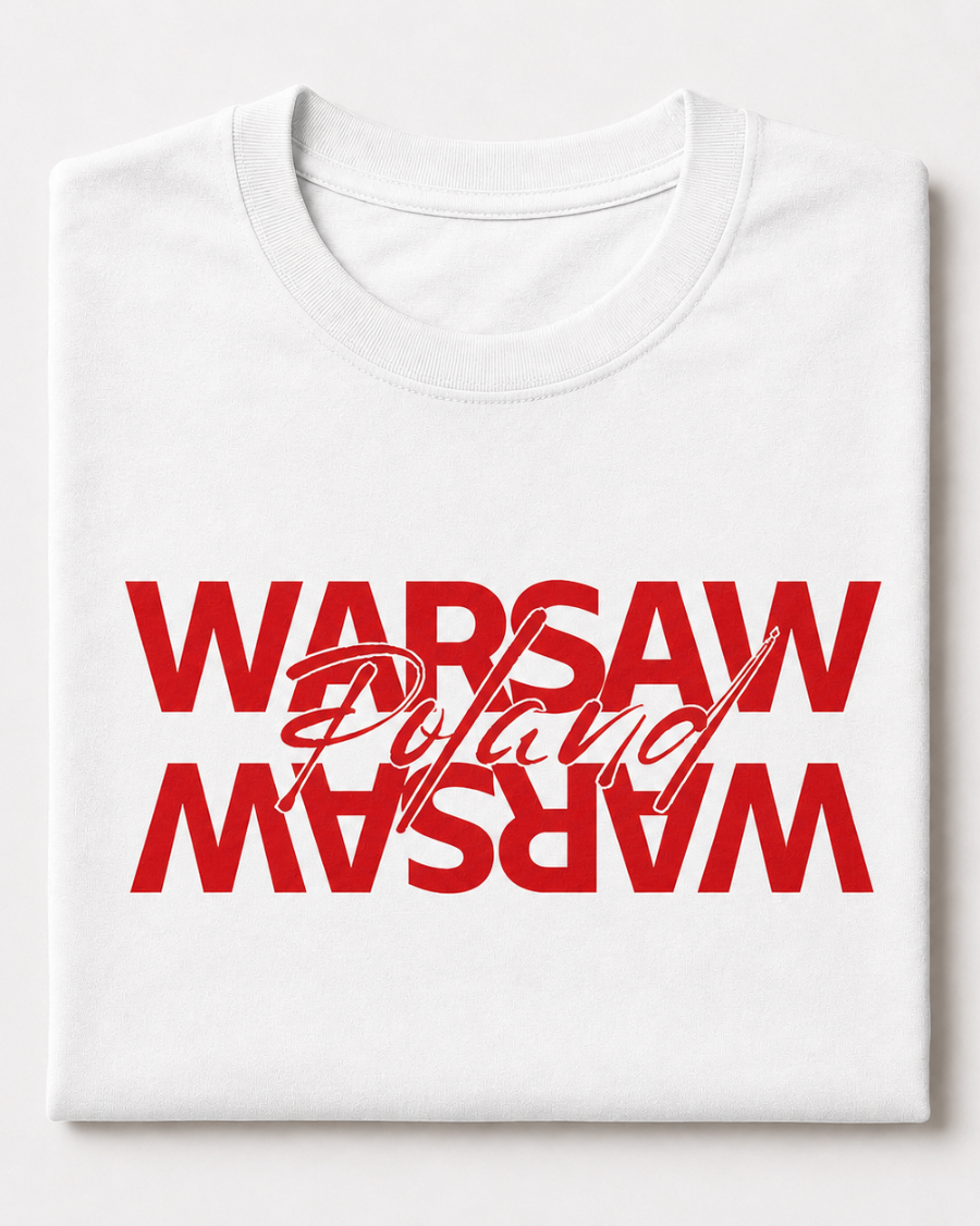 Warsaw Poland T-Shirt — White