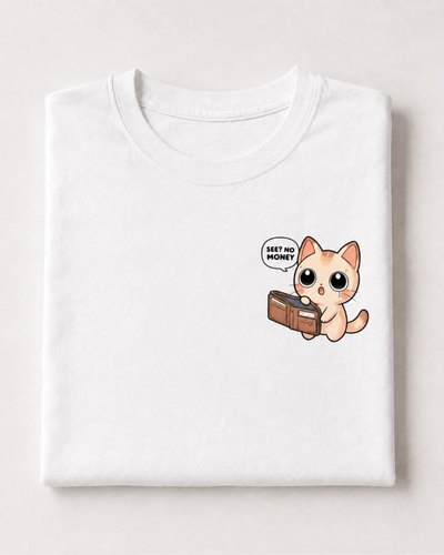 T-shirt No Money Cat