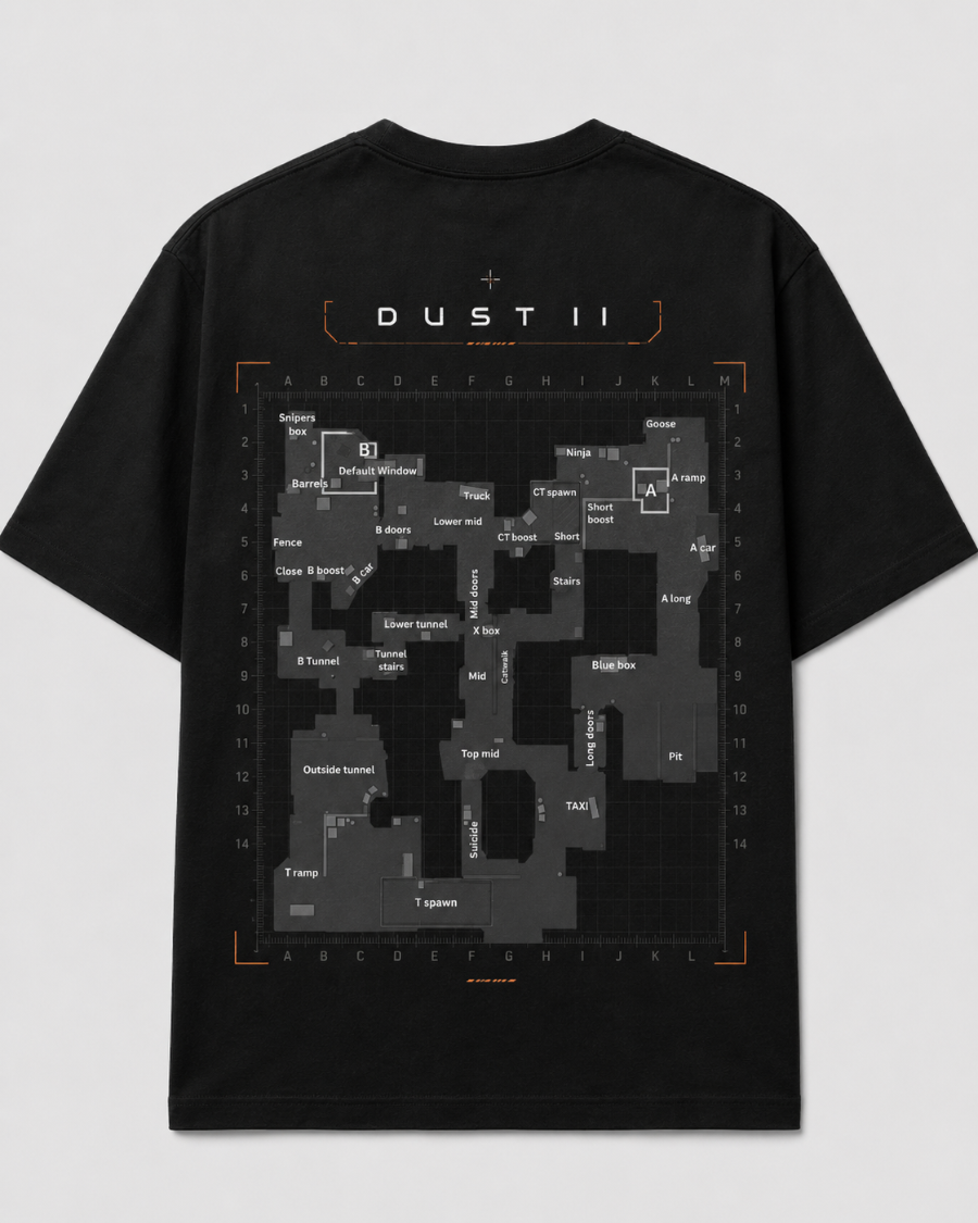 Dust II Map T-Shirt — Black