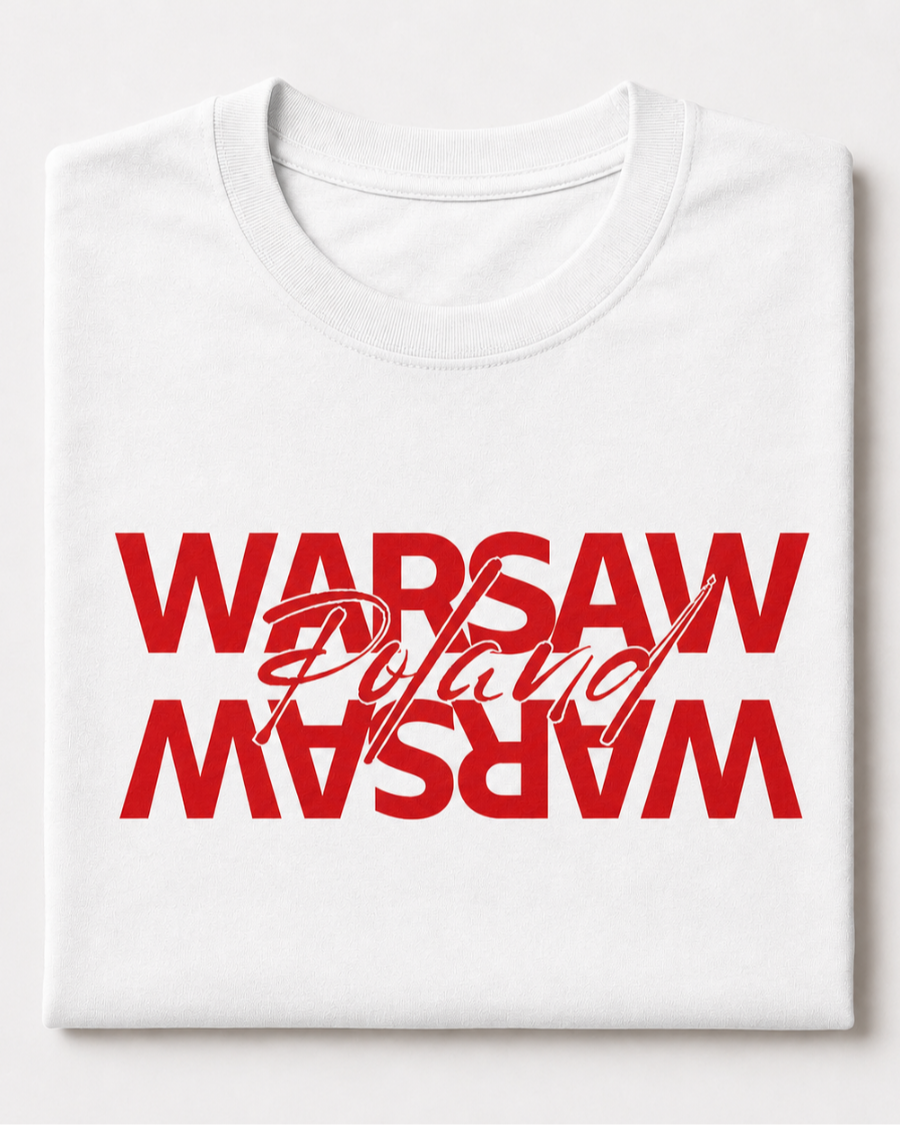 Warsaw Poland T-Shirt — White