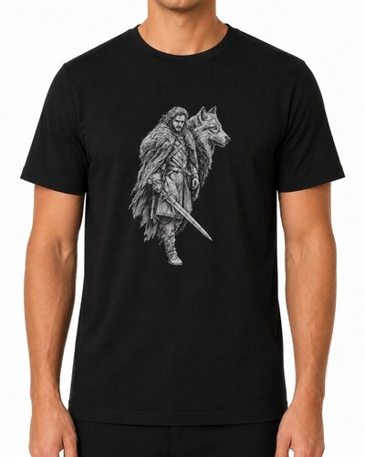 T-shirt Silver Wolf Warrior