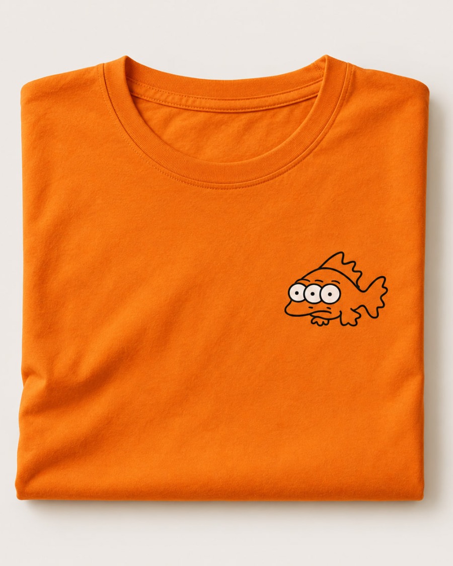 Three-Eyed Fish T-Shirt — Orange