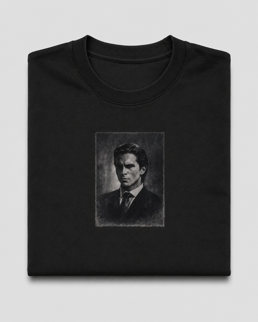 Vintage Noir Sigma Portrait T-Shirt — Black
