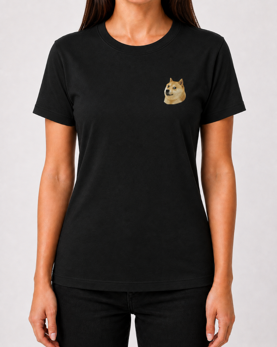 Doge Side Eye T-Shirt — Black
