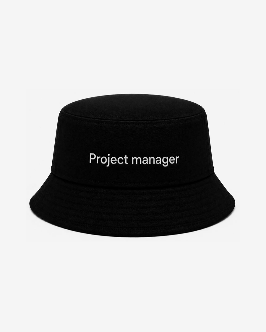 Project Manager Bucket Hat — Black