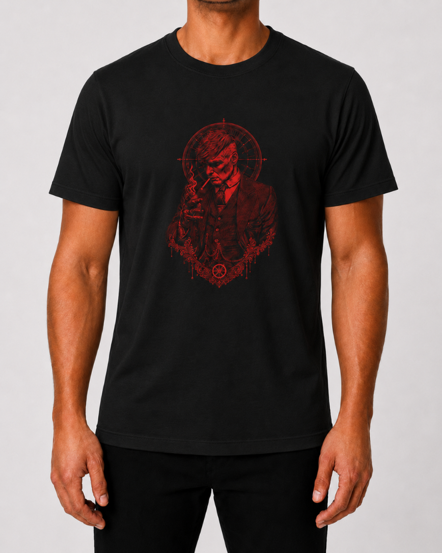 Red Thomas Shelby Portrait T-Shirt