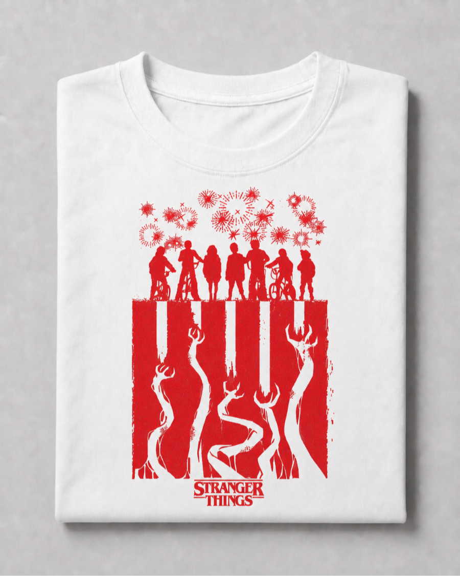 Stranger Things Upside Down T-Shirt — White