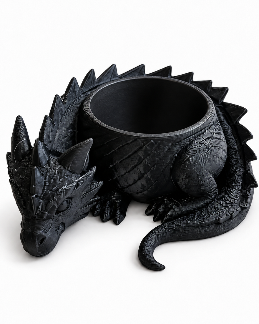 Sleeping Dragon Succulent Planter — Black