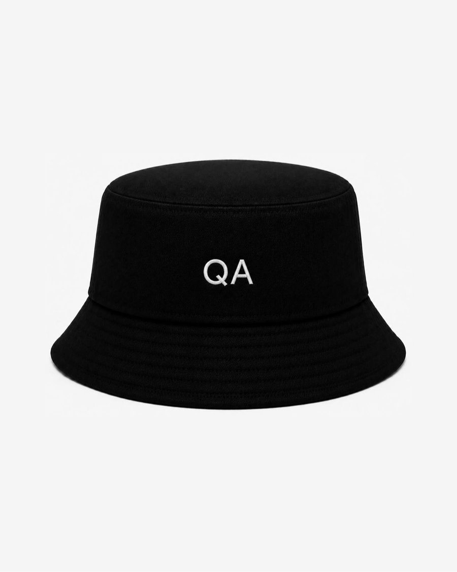 QA Bucket Hat — Black