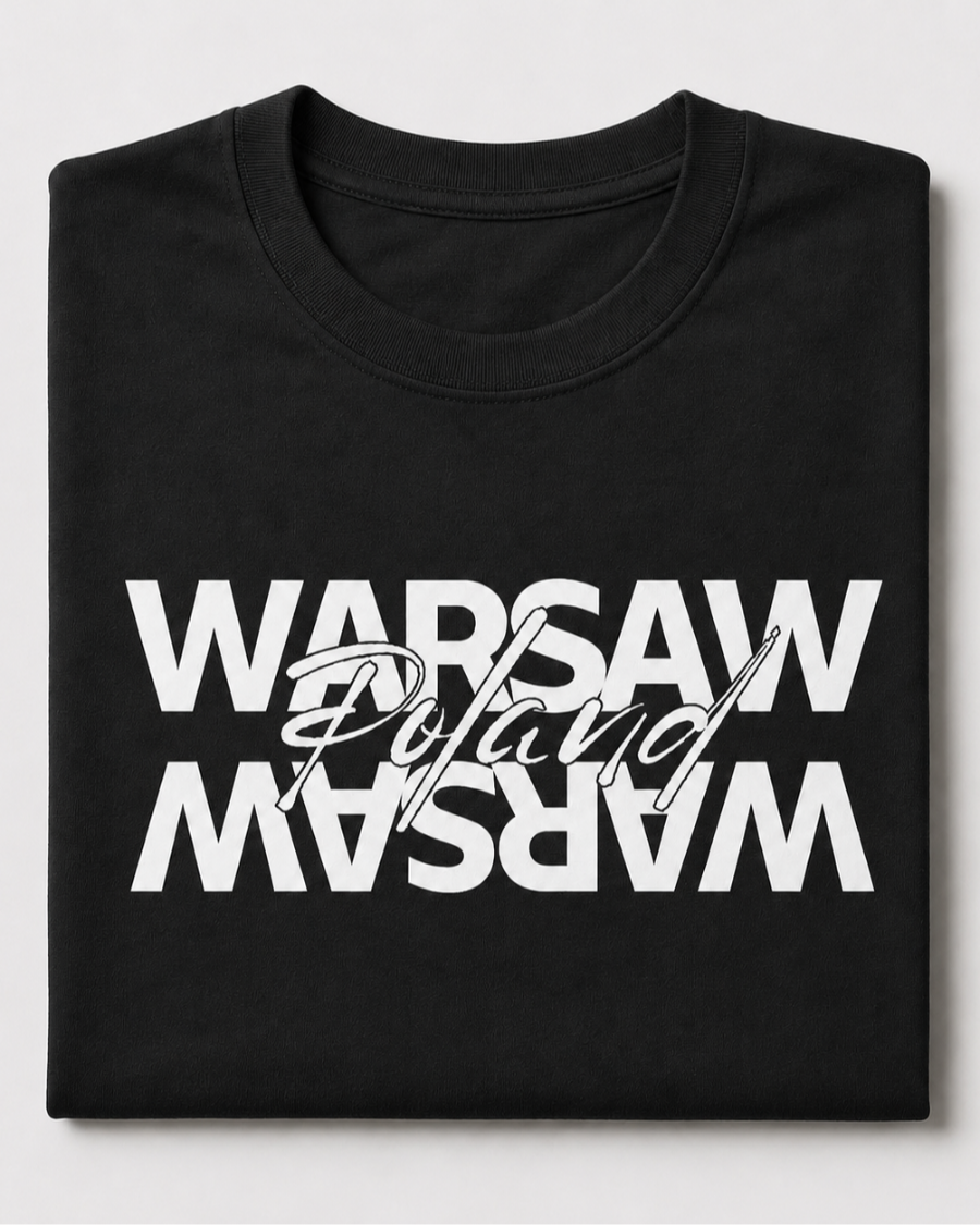 Warsaw Poland T-Shirt — Black