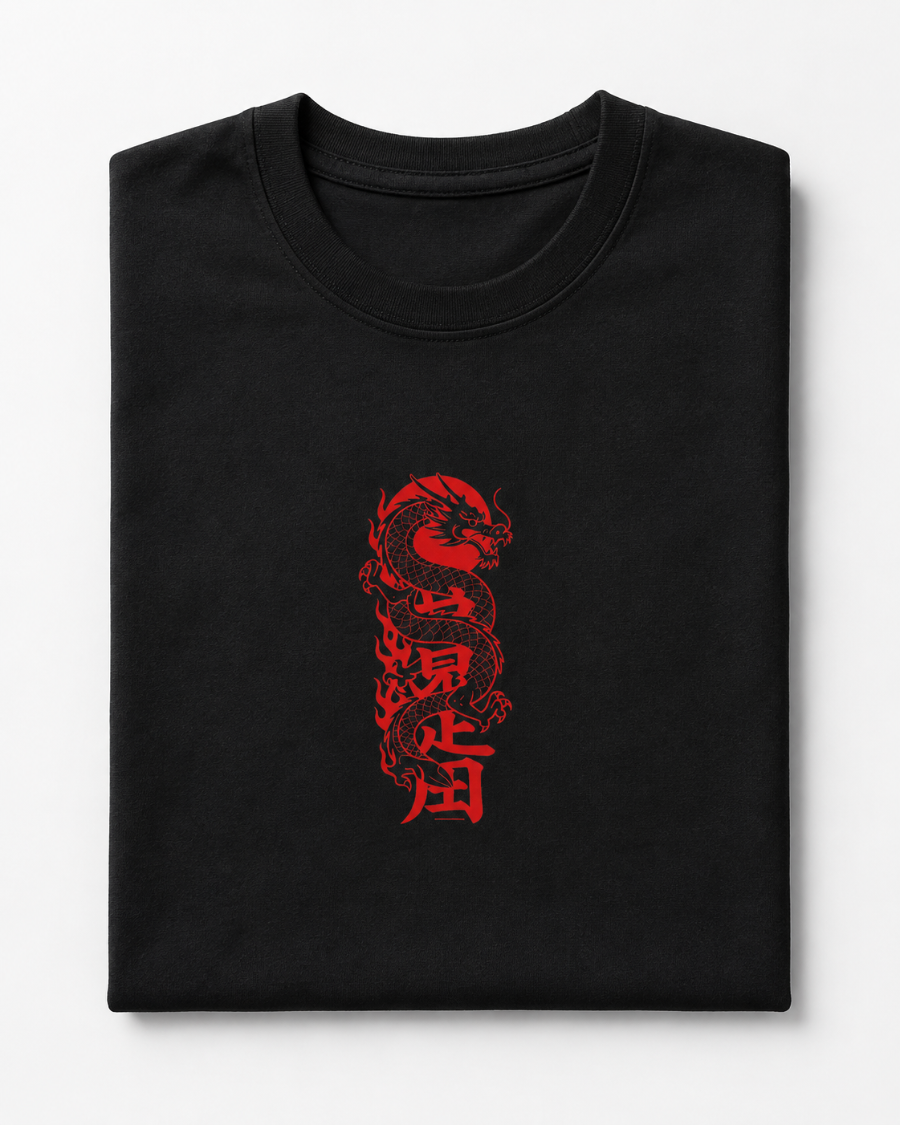 Red Dragon T-Shirt — Black