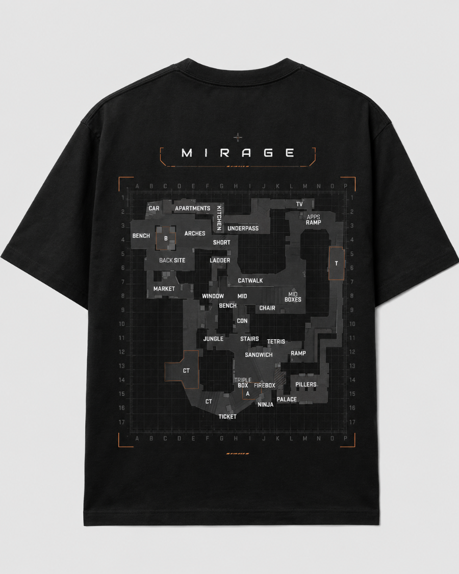 Mirage Map T-Shirt — Black