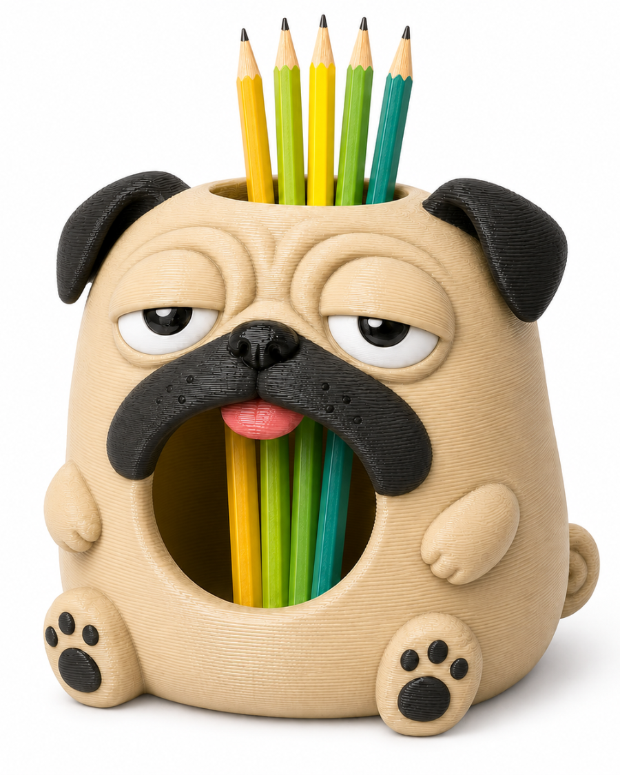 Pug Pencil Holder